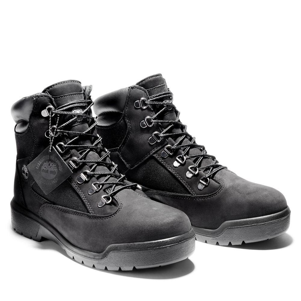 Bototos Timberland Hombre 6-Inch Waterproof Field Negras - Chile ANH-398641